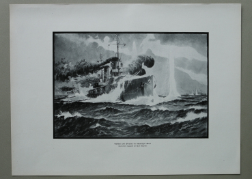 Marine / S.M.S. GOEBEN und BRESLAU im Schwarzen Meer / 1914-1918 / 1920er Jahre / 1. Weltkrieg 1.WK WWI / Patriotik Kunst Druck